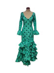 Size 36. Flamenco Costume. Lolita Water Green Polka Dots Dark Green 123.967€ #50759LOLITAVAGLNVB36